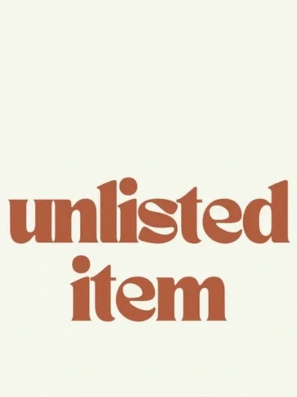 Unlisted item